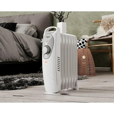 Olejový radiátor Mini, 800 W, velikost místnosti až cca 8 m², bílá - A
