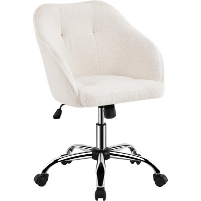 Kancelářská židle 592389 ivory, ergonomická židle, otočná židle, výškově nastavitelná - B Kancelářská židle 592389 ivory, ergonomická židle, otočná židle, výškově nastavitelná - B