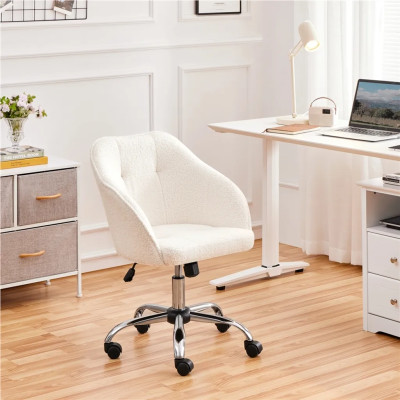 Kancelářská židle 592389 ivory, ergonomická židle, otočná židle, výškově nastavitelná - B Kancelářská židle 592389 ivory, ergonomická židle, otočná židle, výškově nastavitelná - B