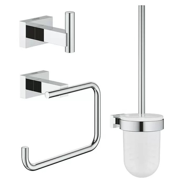 WC sada 3v1 GROHE Essentials Cube, chrom, lesklý - A