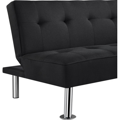 Třímístná rozkládací pohovka 613904 black, nosnost až 350 kg, černá, 166 × 92 cm - N