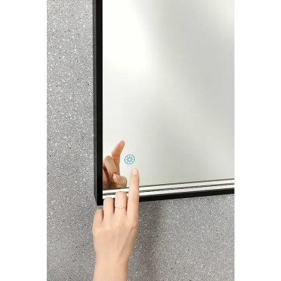 Vysoce kvalitní zrcadlo Light Mirror Noir, 100 x 68 cm, černé - A Vysoce kvalitní zrcadlo Light Mirror Noir, 100 x 68 cm, černé - A