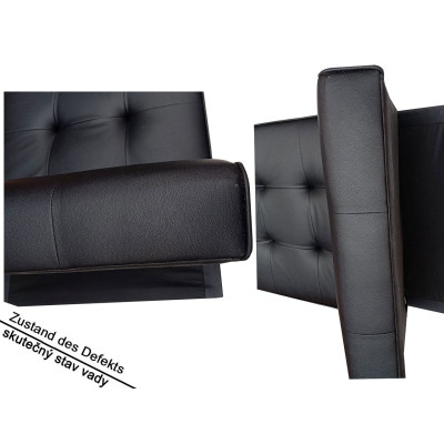 Rozkládací pohovka 611110 black, opěradlo sklápěcí, 166,5 x 76,5 x 40 cm, nosnost 280 kg - B