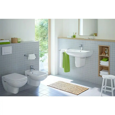 Umyvadlo DURAVIT D-Code, 65 x 50 cm, bez speciální glazury, otvor pro baterii: uprostřed, s přepadem, bílé - B