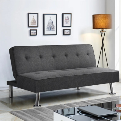 Třímístná rozkládací pohovka 613904 dark gray, nosnost až 350 kg, tmavě šedá - N Třímístná rozkládací pohovka 613904 dark gray, nosnost až 350 kg, tmavě šedá - N