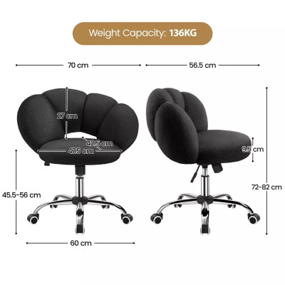Kancelářská židle 592871 black, otočná - N