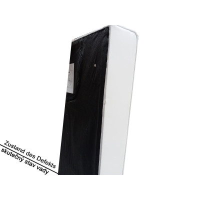 Lenoška z umělé kůže 611110 white, s chromovanými kovovými nohami, bílá - B Lenoška z umělé kůže 611110 white, s chromovanými kovovými nohami, bílá - B