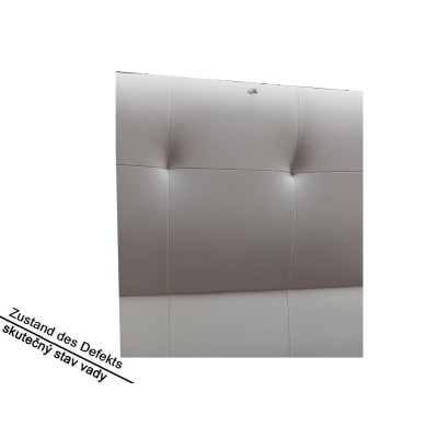 Lenoška z umělé kůže 611110 white, s chromovanými kovovými nohami, bílá - B