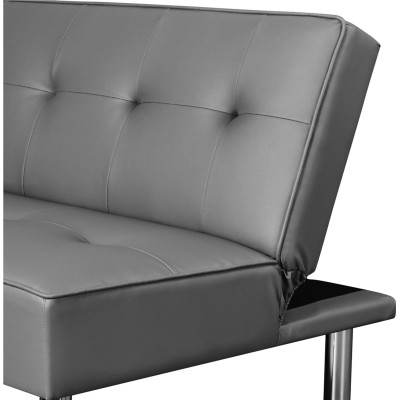 Rozkládací pohovka 611109 gray, 166,5 x 94 x 40 cm, nosnost 350 kg, světle šedá - B