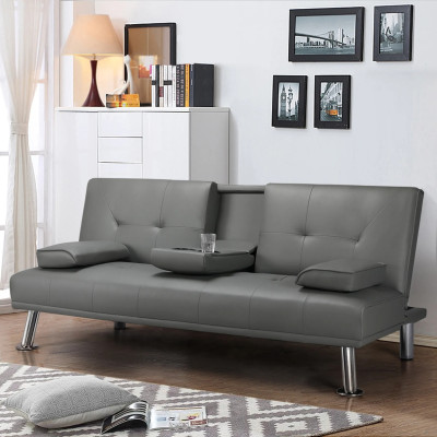 copy of Třímístná rozkládací pohovka 613481 gray, 167 x 81,5 x 75 cm, nosnost 350 kg, šedá umělá kůže - B copy of Třímístná rozkládací pohovka 613481 gray, 167 x 81,5 x 75 cm, nosnost 350 kg, šedá umělá kůže - B
