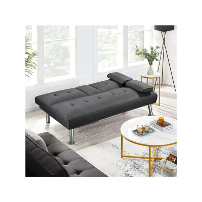 Rozkládací pohovka 613684 Dark Gray, s funkcí spaní, gauč, šedá - B Rozkládací pohovka 613684 Dark Gray, s funkcí spaní, gauč, šedá - B