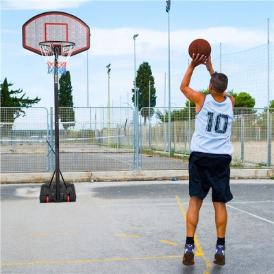 Basketbalový stojan, basketbalový koš se stojanem 611311 Red, 257-305 cm - N Basketbalový stojan, basketbalový koš se stojanem 611311 Red, 257-305 cm - N
