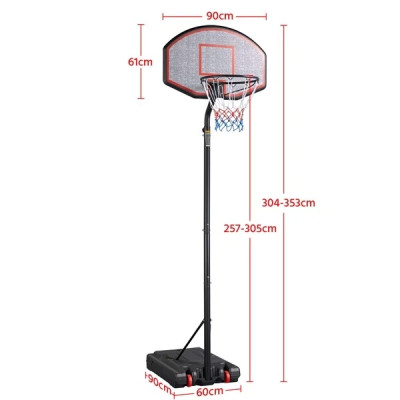 Basketbalový stojan, basketbalový koš se stojanem 611311 Red, 257-305 cm - N Basketbalový stojan, basketbalový koš se stojanem 611311 Red, 257-305 cm - N