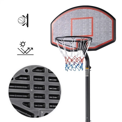 Basketbalový stojan, basketbalový koš se stojanem 611311 Red, 257-305 cm - N Basketbalový stojan, basketbalový koš se stojanem 611311 Red, 257-305 cm - N