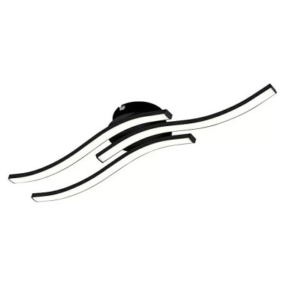 LED stropní svítidlo Onda, 56,5 x 12 x 6,3 cm, černá, teplá bílá - A LED stropní svítidlo Onda, 56,5 x 12 x 6,3 cm, černá, teplá bílá - A