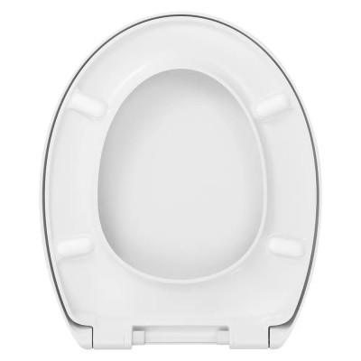 WC sedátko Venice, duroplast, bílý, s tlumeným zavíráním - A