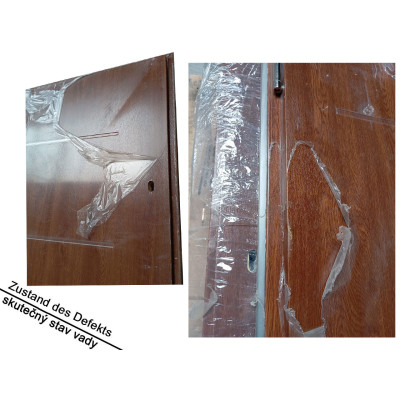 Vchodové dveře Tytan 90 L, vč. zárubně: 1000 x 2070 mm, ocel, levé, dub zlatý, plné - B Vchodové dveře Tytan 90 L, vč. zárubně: 1000 x 2070 mm, ocel, levé, dub zlatý, plné - B