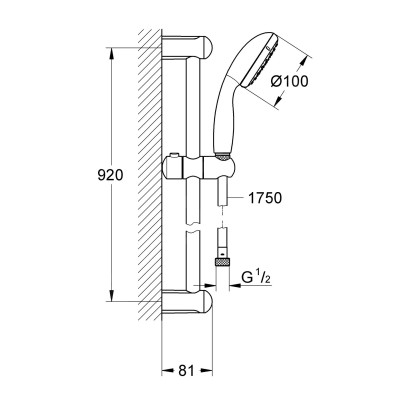 Sprchová souprava GROHE Tempesta New, chrom - A Sprchová souprava GROHE Tempesta New, chrom - A