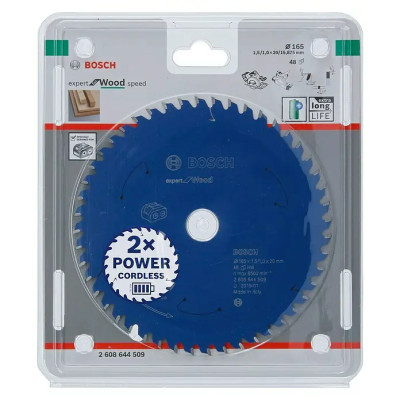 Pilový kotouč BOSCH Expert for Wood, průměr: 165 mm, otvor: 20 mm, počet zubů: 48 ks - N Pilový kotouč BOSCH Expert for Wood, průměr: 165 mm, otvor: 20 mm, počet zubů: 48 ks - N
