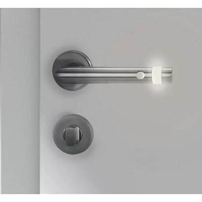 Moderní LED pokojové kliky do L-tvaru, matná, levá/pravá - A