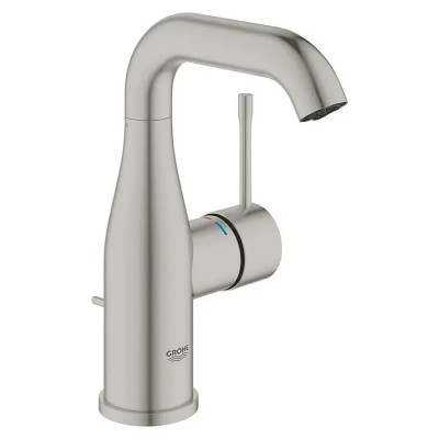 Umyvadlová baterie velikosti M GROHE Essence New, s tažnou tyčí, supersteel, lesklá - A Umyvadlová baterie velikosti M GROHE Essence New, s tažnou tyčí, supersteel, lesklá - A