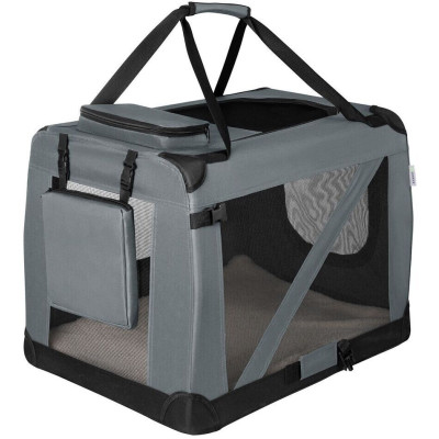 Skládací přepravní box pro psy Lassie M, 42 x 60 x 44 cm, šedý - A Skládací přepravní box pro psy Lassie M, 42 x 60 x 44 cm, šedý - A