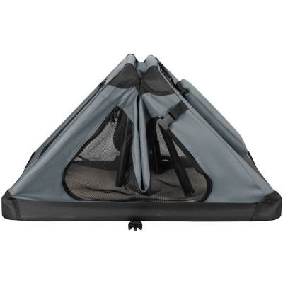 Skládací přepravní box pro psy Lassie M, 42 x 60 x 44 cm, šedý - A Skládací přepravní box pro psy Lassie M, 42 x 60 x 44 cm, šedý - A