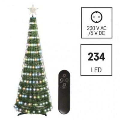 LED vánoční stromek se světelným řetězem a hvězdou, 1,5 m, vnitřní - A LED vánoční stromek se světelným řetězem a hvězdou, 1,5 m, vnitřní - A