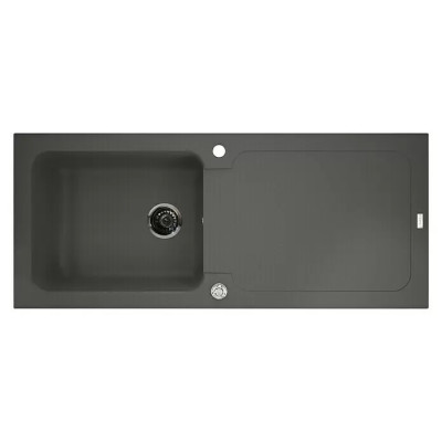 Vestavný dřez Botia, 118 x 50 cm, betonově šedá, materiál dřezu: CAREAgranit - B Vestavný dřez Botia, 118 x 50 cm, betonově šedá, materiál dřezu: CAREAgranit - B