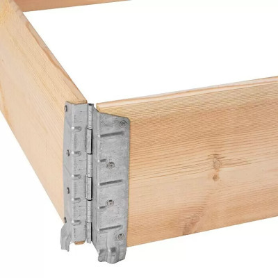Rám z palet s okrajem vyvýšeného záhonu, set 2 ks, 120 x 80 x 20 cm, dřevo, přírodní - A Rám z palet s okrajem vyvýšeného záhonu, set 2 ks, 120 x 80 x 20 cm, dřevo, přírodní - A