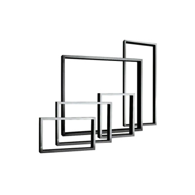 Nábytková noha, 2 ks, 80 x 72 x 8 cm, nosnost 250 kg, ocel, černé - A Nábytková noha, 2 ks, 80 x 72 x 8 cm, nosnost 250 kg, ocel, černé - A