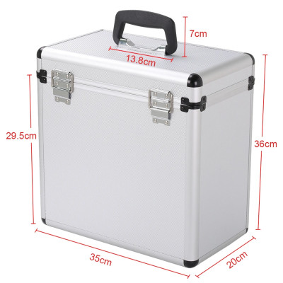 Přenosné uzamykatelné vinylové pouzdro 591094 silver, pro uložení 50 LP desek - A Přenosné uzamykatelné vinylové pouzdro 591094 silver, pro uložení 50 LP desek - A