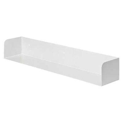 Nástěnná police, set 2 ks, 80 x 15 x 11,5 cm, bílá, nosnost: 30 kg, ocel - B