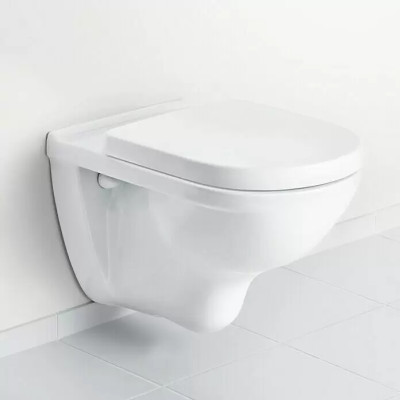 Závěsná toaleta O.novo typ 2, bez okraje, bez povrchové úpravy, bílá, BEZ WC SEDÁTKA - A Závěsná toaleta O.novo typ 2, bez okraje, bez povrchové úpravy, bílá, BEZ WC SEDÁTKA - A