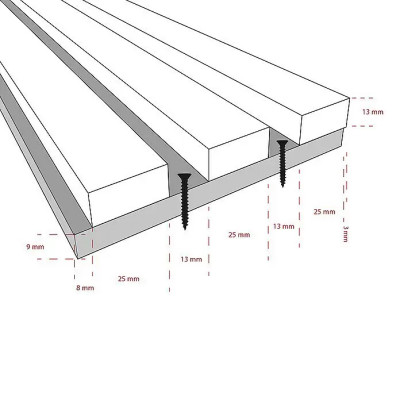 Akustický panel FibroTech, olejovaný dub, 520 x 520 x 22 mm, počet panelů: 2 ks - N