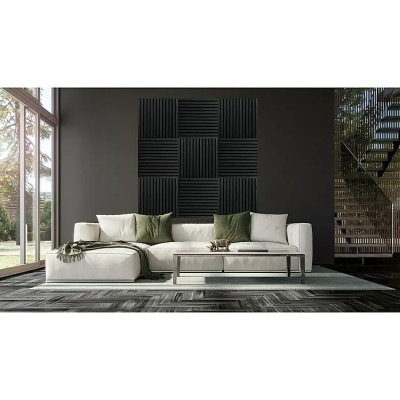 Akustický panel FibroTech, černý dub, 520 x 520 x 22 mm, počet panelů: 2 ks - N Akustický panel FibroTech, černý dub, 520 x 520 x 22 mm, počet panelů: 2 ks - N