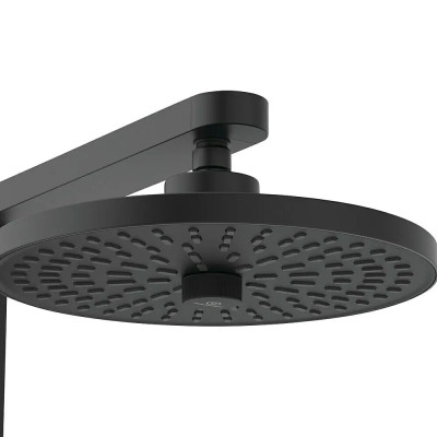 Horní sprchová sada Alu+, černá, průměr sprchové hlavice: 26 cm - N