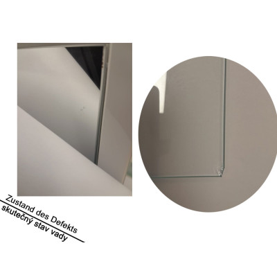 Zrcadlová skříňka LED Batu, 80 x 70,8 cm, dřevo, bílá - B