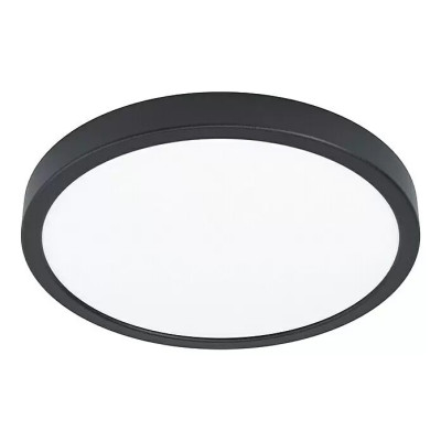 Kulaté LED stropní svítidlo Fueva 5, 285 mm x 2,8 cm, černá/bílá, teplá bílá - A Kulaté LED stropní svítidlo Fueva 5, 285 mm x 2,8 cm, černá/bílá, teplá bílá - A