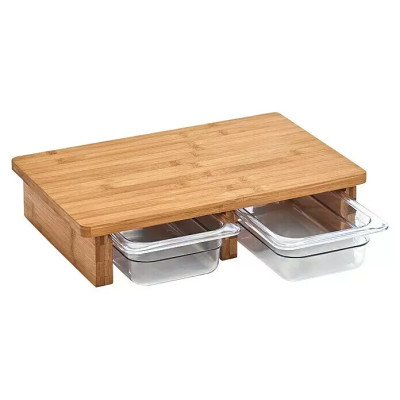 Prkénko na krájení, 40,5 x 26,5 x 8,5 cm, bambus - A Prkénko na krájení, 40,5 x 26,5 x 8,5 cm, bambus - A