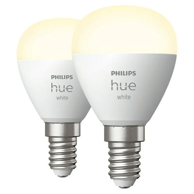 Sada chytrých LED žárovek PHILIPS Hue, kapkovitý tvar, E14, matná - A Sada chytrých LED žárovek PHILIPS Hue, kapkovitý tvar, E14, matná - A