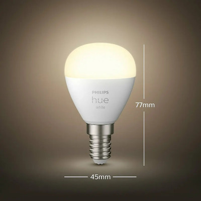 Sada chytrých LED žárovek PHILIPS Hue, kapkovitý tvar, E14, matná - A Sada chytrých LED žárovek PHILIPS Hue, kapkovitý tvar, E14, matná - A