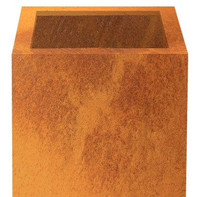 Čtvercový květináč Exclusive Line Nora, 50 x 50 x 50 cm, kov, červenohnědá - A Čtvercový květináč Exclusive Line Nora, 50 x 50 x 50 cm, kov, červenohnědá - A