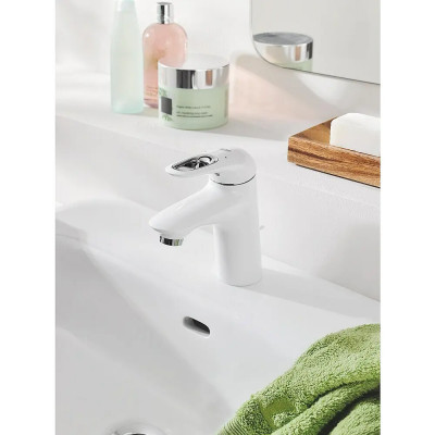 Umyvadlová baterie GROHE Eurostyle, velikosti S, bílá/chrom, lesklá - A Umyvadlová baterie GROHE Eurostyle, velikosti S, bílá/chrom, lesklá - A