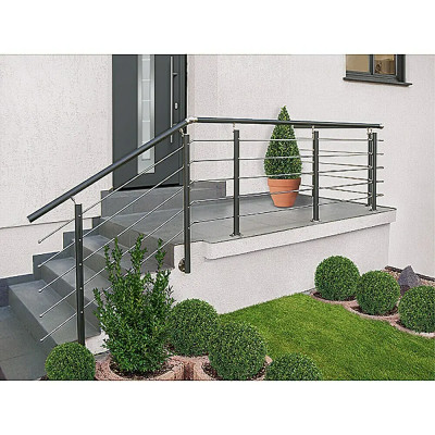 Sada zábradlí TREBA Frewa AG6, hliník, antracit, nerezová ocel, délka: 150 cm - N Sada zábradlí TREBA Frewa AG6, hliník, antracit, nerezová ocel, délka: 150 cm - N