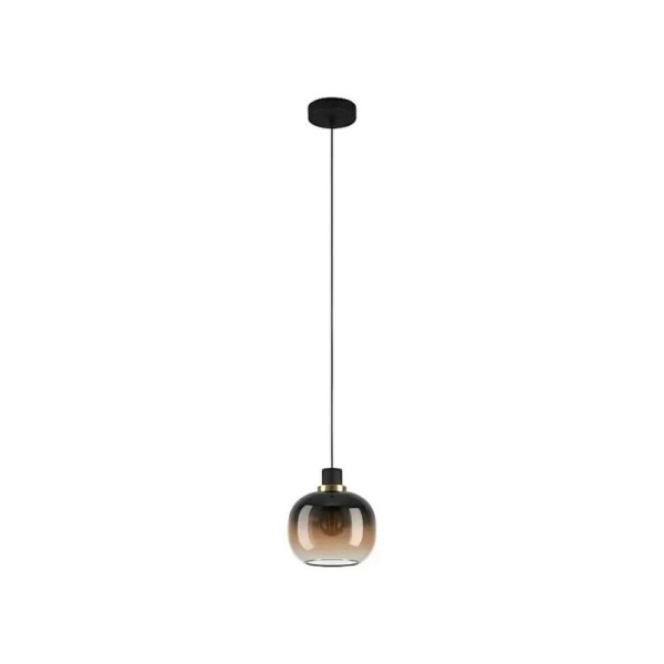 Stropní svítidlo kulaté, závěsné svítidlo, 40 W, Ø190 mm, černo-hnědé