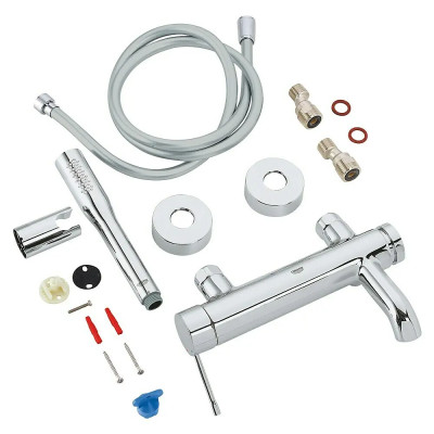 Vanová baterie GROHE Essence, s ruční sprchou, chrom, lesklý - A Vanová baterie GROHE Essence, s ruční sprchou, chrom, lesklý - A