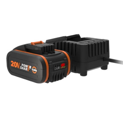 Nabíjecí sada WORX 20V, s baterií 4,0 Ah a nabíjecí stanicí - A Nabíjecí sada WORX 20V, s baterií 4,0 Ah a nabíjecí stanicí - A