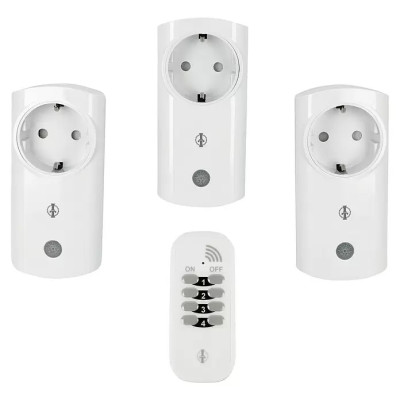 Sada bezdrátových zásuvek Intertechno ITI-3, max. příkon: 2 300 W - A Sada bezdrátových zásuvek Intertechno ITI-3, max. příkon: 2 300 W - A