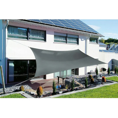 Sluneční plachta, světle šedá, obdélníková, 360 x 360 cm - N Sluneční plachta, světle šedá, obdélníková, 360 x 360 cm - N